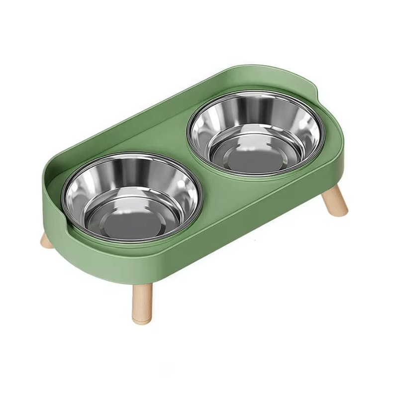 PureEase Double Ceramic Elevated Pet Bowl Set 3