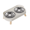 PureEase Double Ceramic Elevated Pet Bowl Set 4