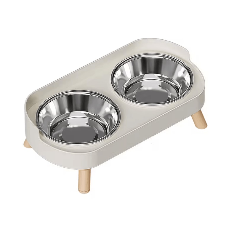 PureEase Double Ceramic Elevated Pet Bowl Set 4