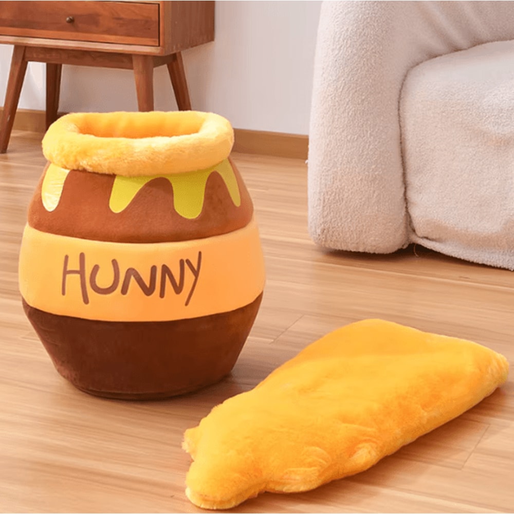 HoneyHaven SemiEnclosed Plush Cat Nest 1