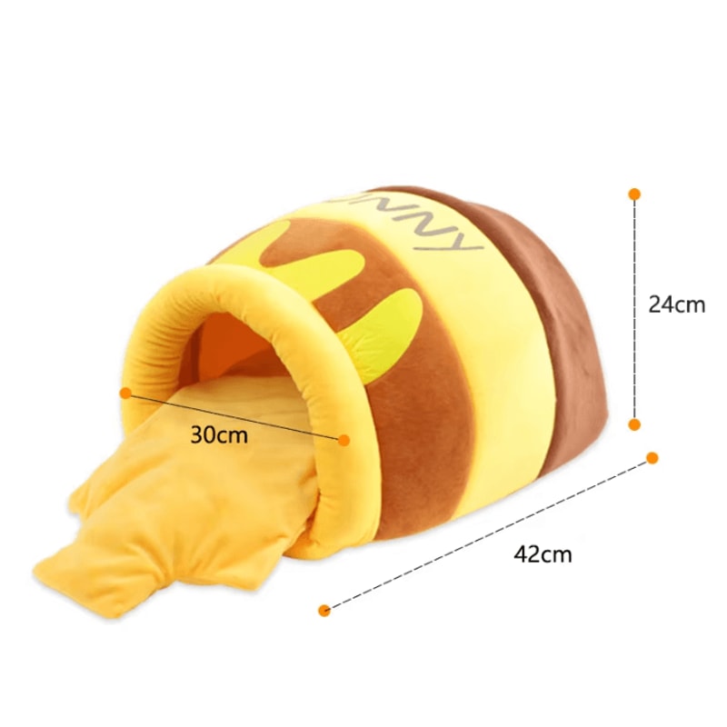 HoneyHaven SemiEnclosed Plush Cat Nest 2