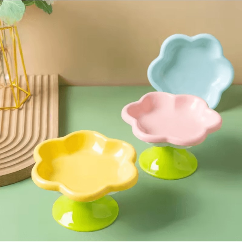 BloomBowl Elevated Ceramic Pet Feeding Bowl 1