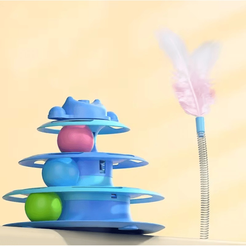 OrbitTrack Triple Disc Interactive Cat Toy 3