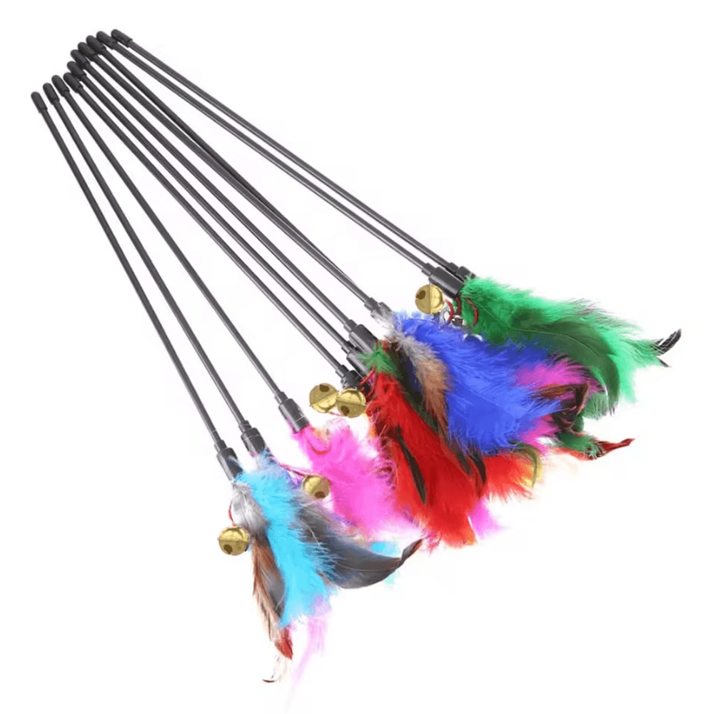 FeatherFrenzy Interactive Cat Wand Toy Set 0