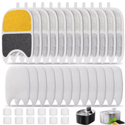 pureflow 12-pack cat water fountain filters & pump sponges for apetdola pet water fountain