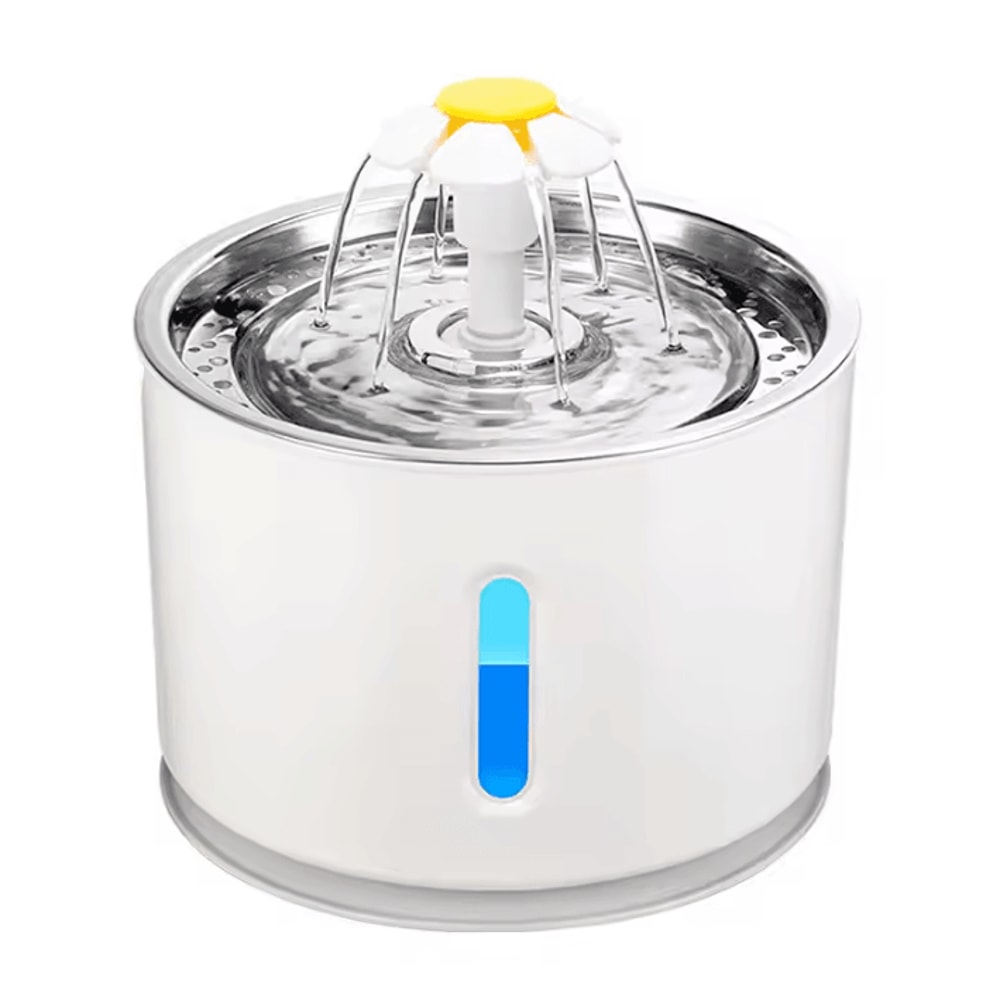 AquaVista 32L Stainless Steel Cat Water Fountain With Silent USB Pump Water Level Window 4