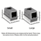 CleanPaws Stainless Steel Cat Litter Box With Flip Cover AntiTracking Mat 1