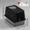 CleanPaws Stainless Steel Cat Litter Box With Flip Cover AntiTracking Mat 9