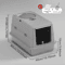 CleanPaws Stainless Steel Cat Litter Box With Flip Cover AntiTracking Mat 4