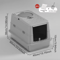 CleanPaws Stainless Steel Cat Litter Box With Flip Cover AntiTracking Mat 4
