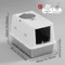 CleanPaws Stainless Steel Cat Litter Box With Flip Cover AntiTracking Mat 6