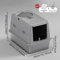 CleanPaws Stainless Steel Cat Litter Box With Flip Cover AntiTracking Mat 8
