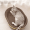ScratchNest Oval Cat Scratching Board Corrugated Lounger Bed For Indoor Cats 0