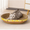 ScratchNest Oval Cat Scratching Board Corrugated Lounger Bed For Indoor Cats 1