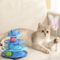 SpinFeather 4Layer Interactive Cat Turntable Toy With Feather Wand Rolling Balls 0