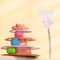 SpinFeather 4Layer Interactive Cat Turntable Toy With Feather Wand Rolling Balls 4