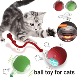 rollipaw smart interactive automatic cat ball toy for cats & small dogs