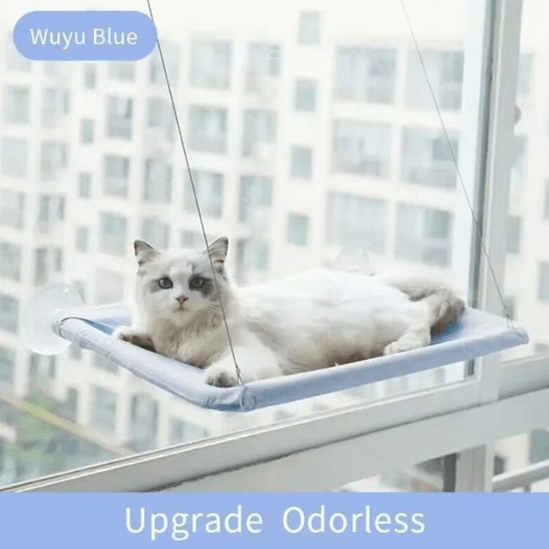 CloudNest UltraSoft Cat Window Hammock Bed For Cozy Sunbathing Naptime 0