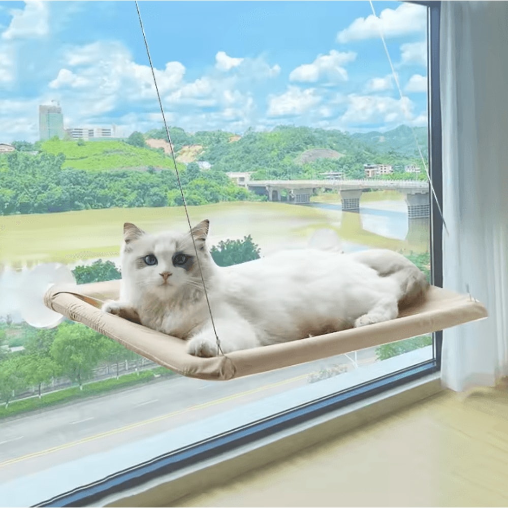 CloudNest UltraSoft Cat Window Hammock Bed For Cozy Sunbathing Naptime 1