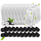 PureFlow 40Pack Cat Water Fountain Filters Pump Sponges For Stainless Steel Pet Fountains 0