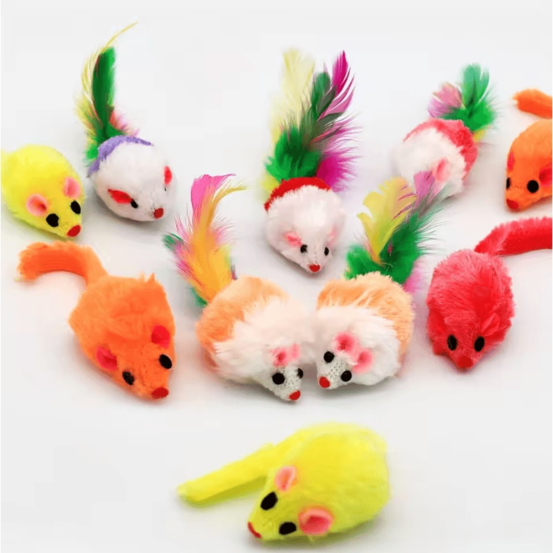 FuzzyPounce Cat Mouse Toys With Catnip Rattle Sound For Indoor Cats 4