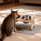Adjustable Elevated Cat Bowl Stand With Silicone Feeding Mat For Cats Small Pets 0