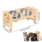 Adjustable Elevated Cat Bowl Stand With Silicone Feeding Mat For Cats Small Pets 3