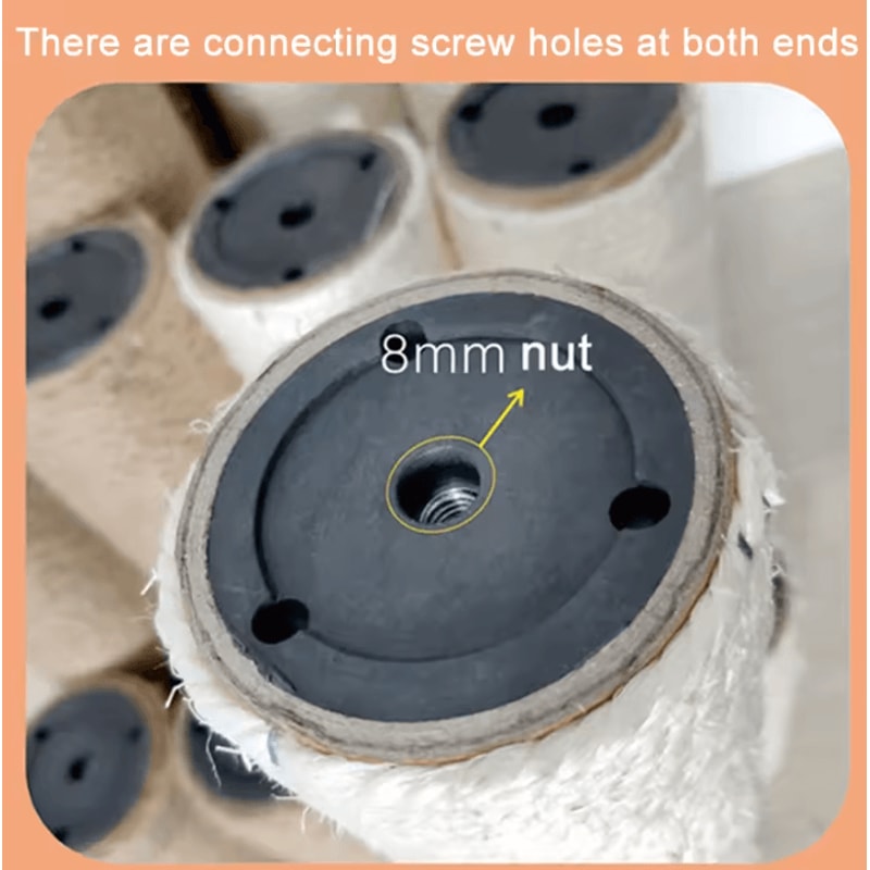 DIY Sisal Cat Scratching Post Replacement For Cat Trees Climbing Towers 4