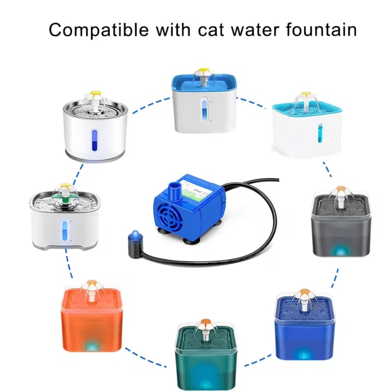 LED Cat Water Fountain Replacement Pump For Pet Drinking Fountains 2