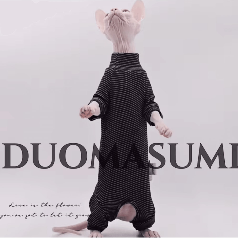 Cozy FourLegged Sphynx Cat Jacket For Hairless Cats 0