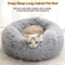 Soft Plush Faux Fur Donut Pet Bed For Cats Small Dogs 1