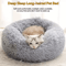 Soft Plush Faux Fur Donut Pet Bed For Cats Small Dogs 1