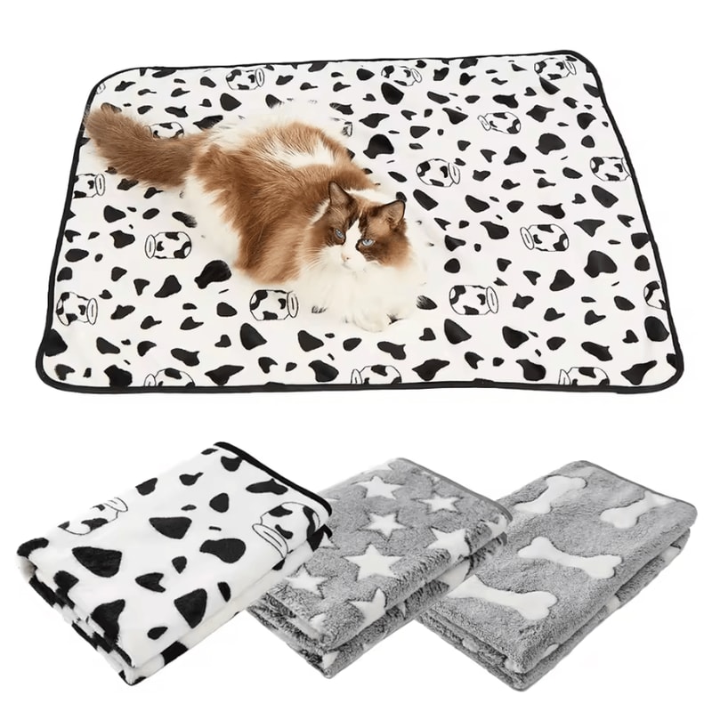 Warm Plush Faux Fur Pet Blanket Mat For Cats Small Dogs 0