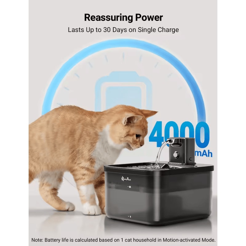 DownyPaws 25L Wireless Cat Water Fountain With Motion Sensor 3