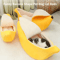 Cute Banana Shape Cat Bed For Cozy Winter Sleep Indoor Comfort 0