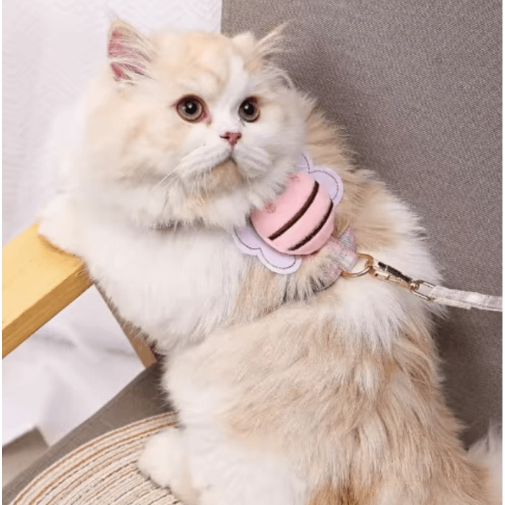 Adjustable NoPull Cat Small Dog Harness Leash Set For Comfortable Outdoor Walks 0