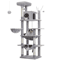 Large HeavyDuty Cat Tree Tower With Oversized Hammock Scratching Posts 2