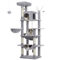 Large HeavyDuty Cat Tree Tower With Oversized Hammock Scratching Posts 2