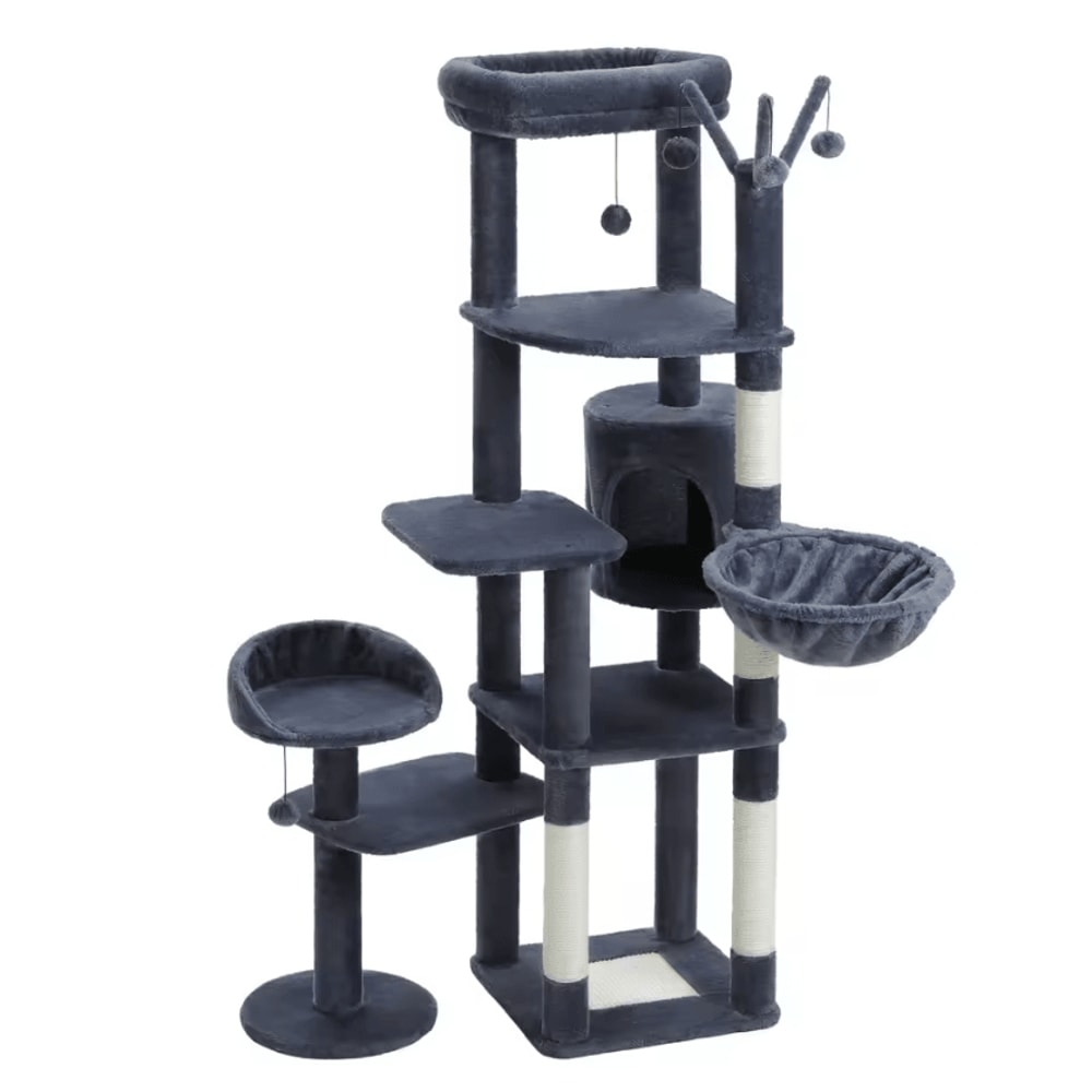 Large HeavyDuty Cat Tree Tower With Oversized Hammock Scratching Posts 7