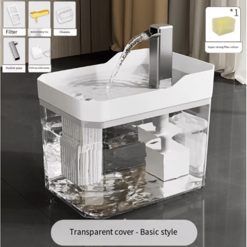 Quiet Automatic Cat Water Fountain With USB Water Circulation System 5