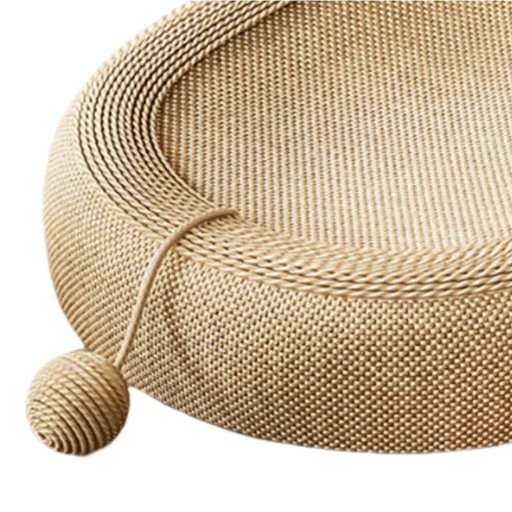SisalNest Cat Scratcher Lounge Bed With Play Ball 2