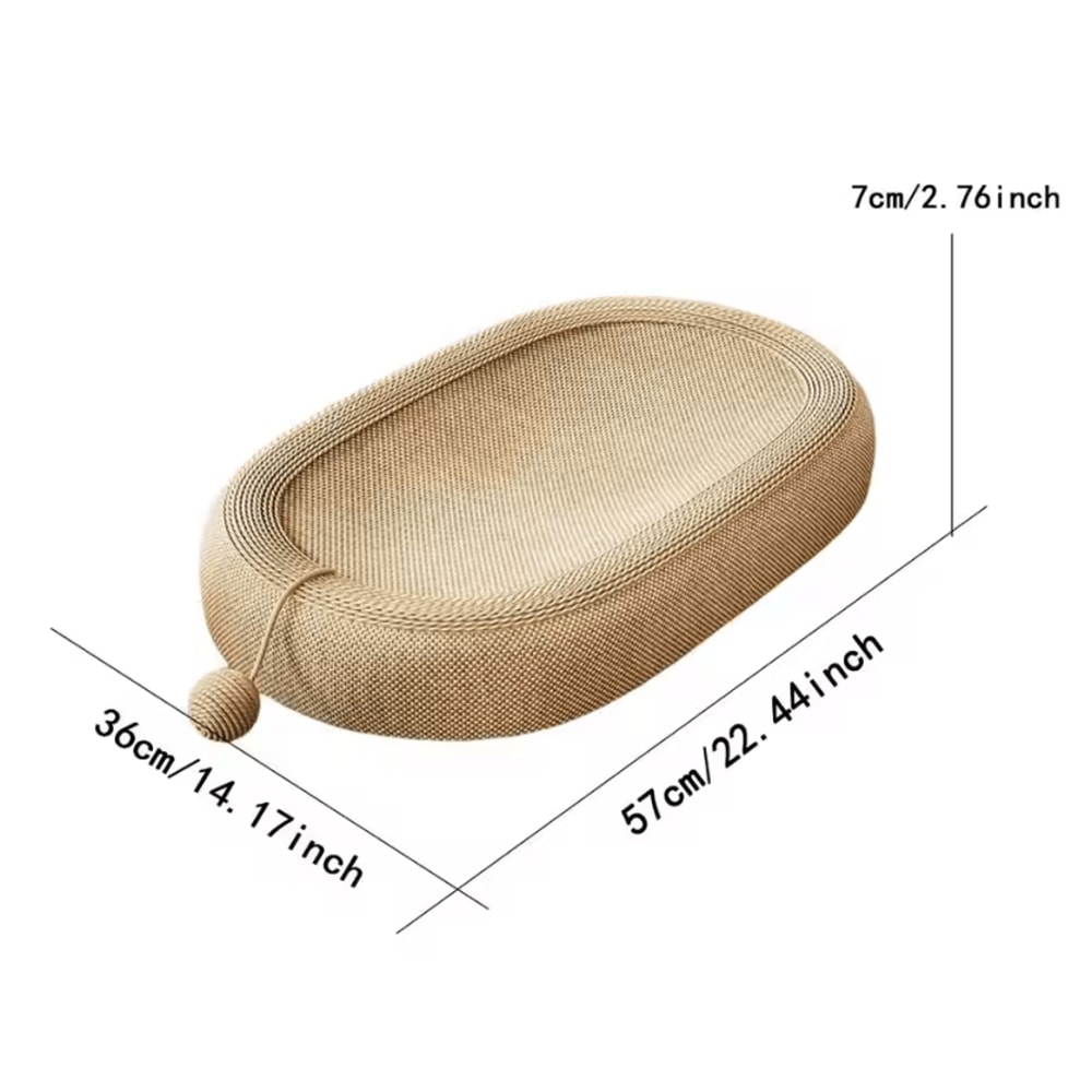 SisalNest Cat Scratcher Lounge Bed With Play Ball 4