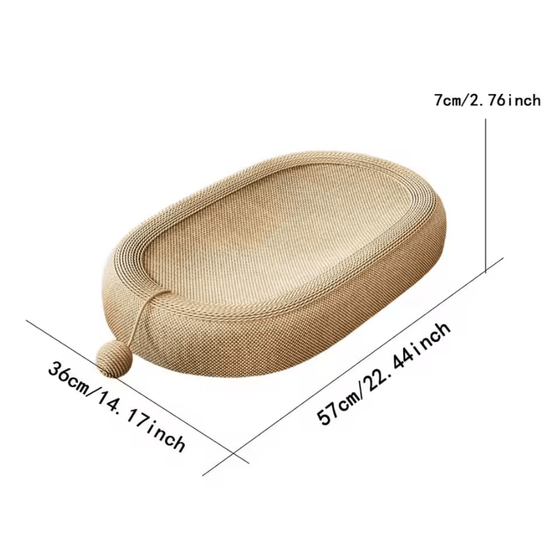 SisalNest Cat Scratcher Lounge Bed With Play Ball 4