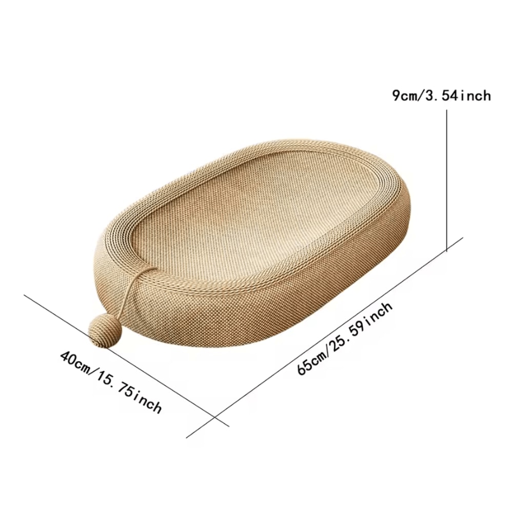 SisalNest Cat Scratcher Lounge Bed With Play Ball 5