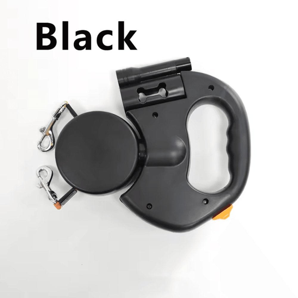 DualGlow 360 Retractable Double Dog Leash With LED Light 3