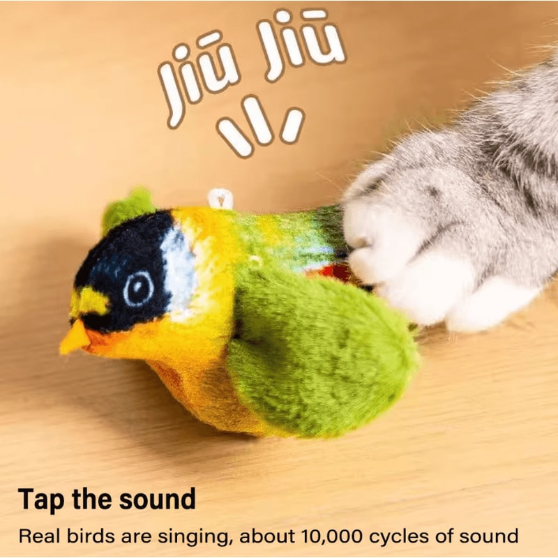 ChirpyPounce Interactive Bird Sound Cat Toy 1