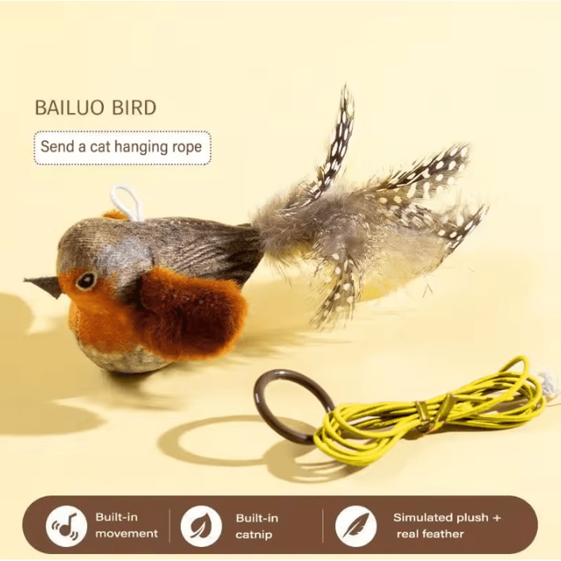 ChirpyPounce Interactive Bird Sound Cat Toy 5