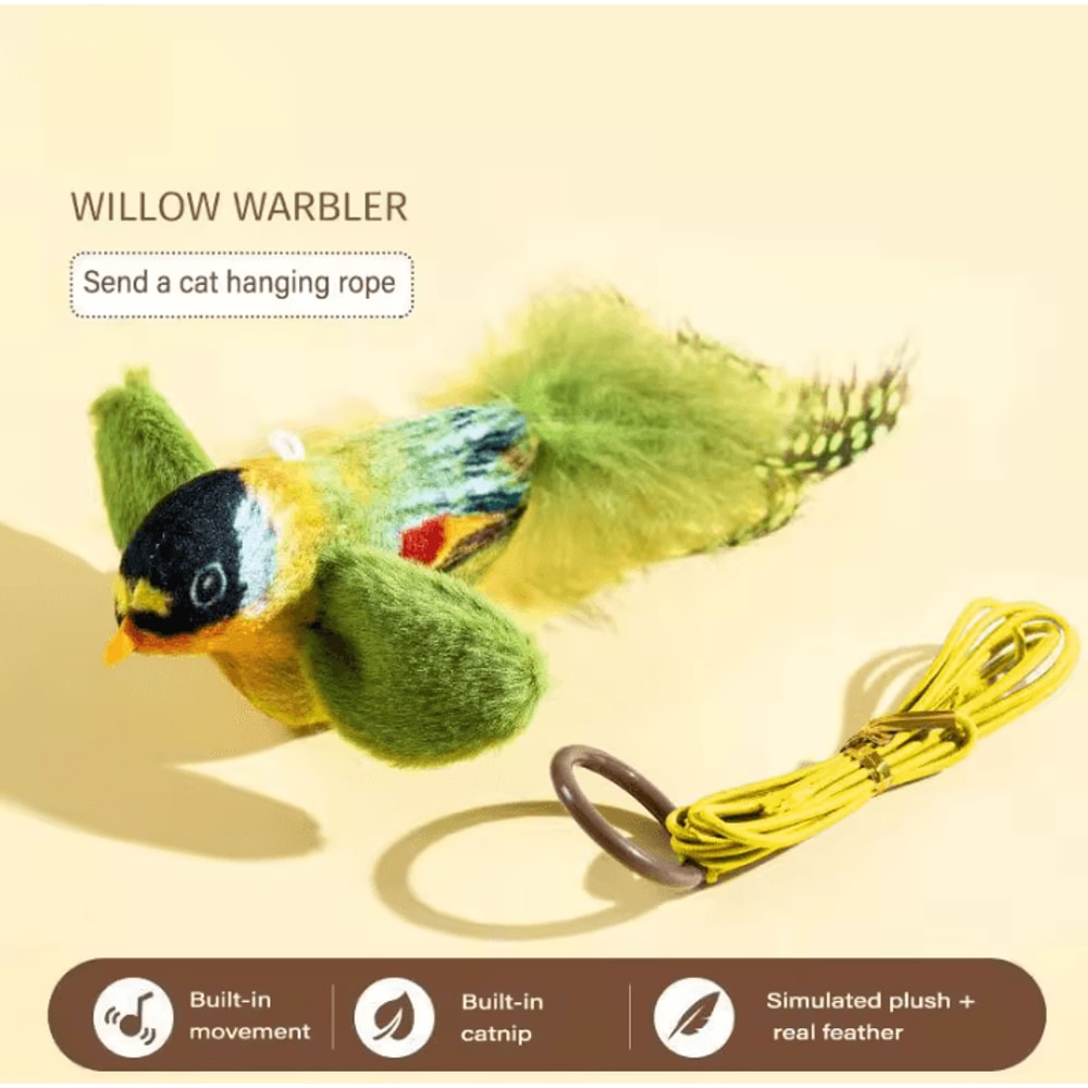 ChirpyPounce Interactive Bird Sound Cat Toy 7