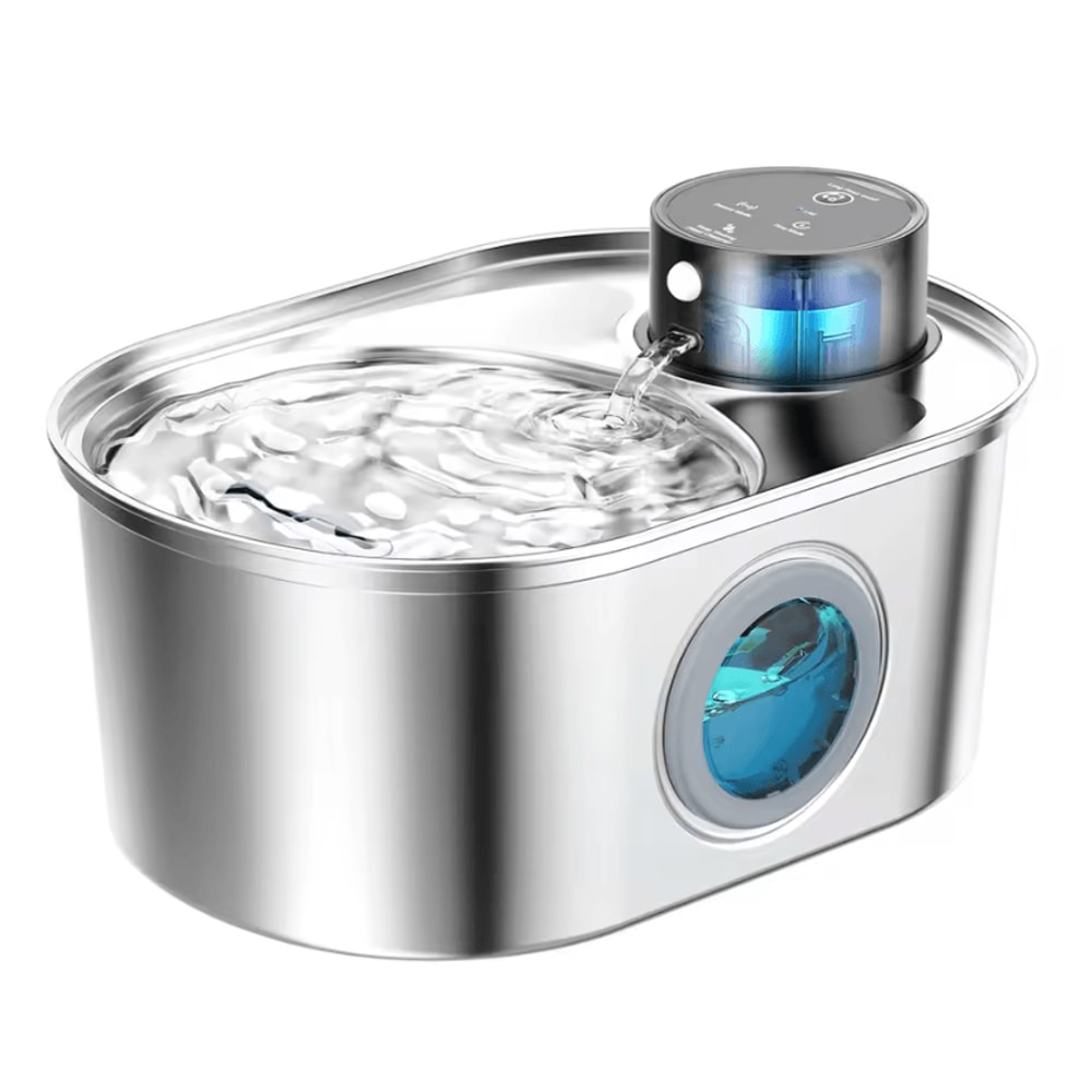 AquaSense Wireless Stainless Steel Pet Water Fountain 3