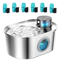 AquaSense Wireless Stainless Steel Pet Water Fountain 4